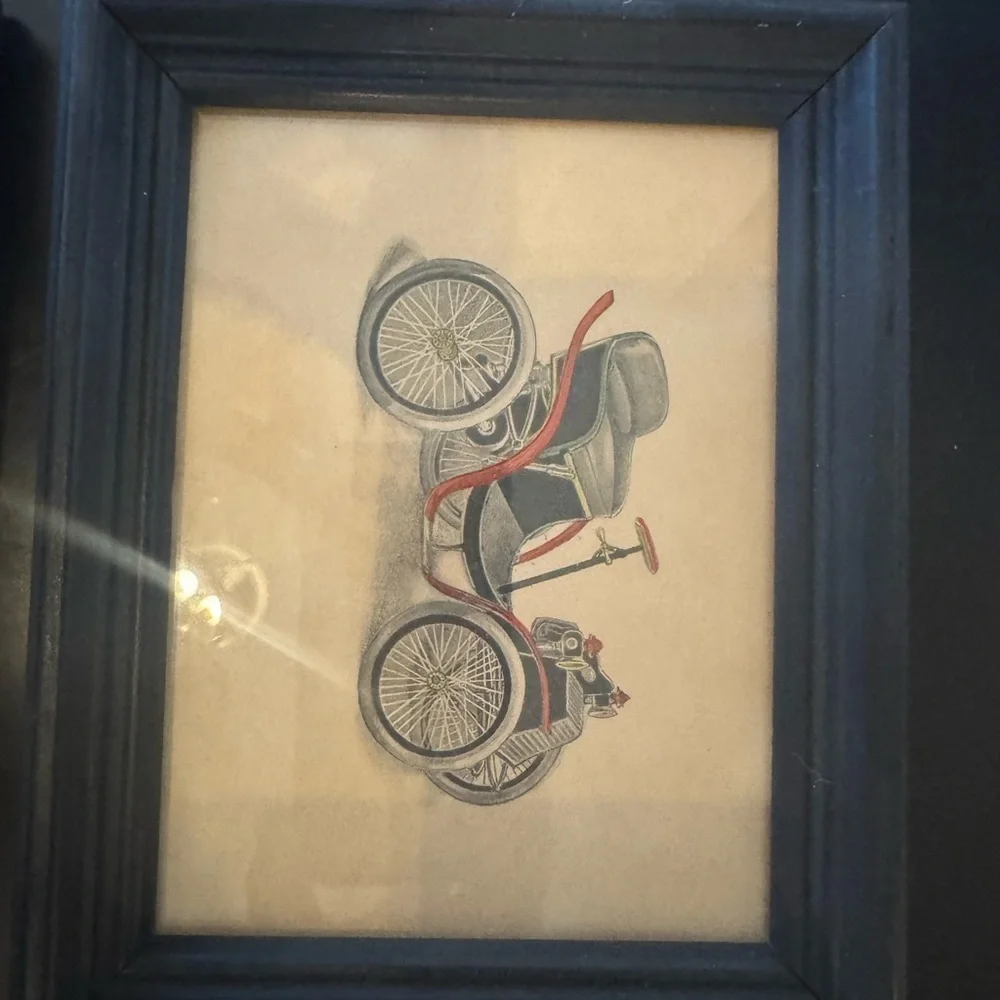 Vintage Automobile / Car Prints Framed set of 4
